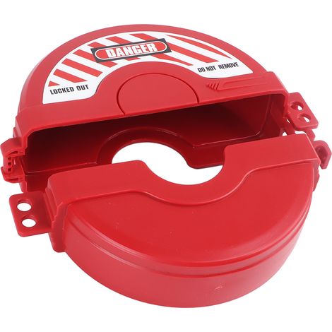 Lot de 2 verrous de sécurité pour vannes à guillotine standard : volant fixe en plastique technique, disque de verrouillage. (1/5)