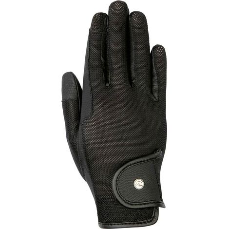 L, Noir 9100: Gants d'équitation d'été adultes gants d'équitation respirants Modèle de style