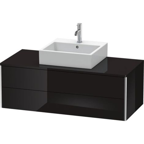 Mueble bajo lavabo XSQUARE 400x1200x548mm negro alto brillo (1/2)