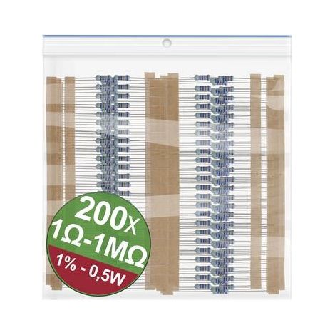 Quadrios 22P081 22P081 Assortimento di resistenze a film metallico assiale 0.5 W 1 % 1 KIT