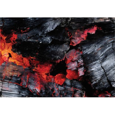 Fototapete Abstrakt Holzfeuer 150x105 cm Einfache Montage Hochwertige Flizelina (1/5)