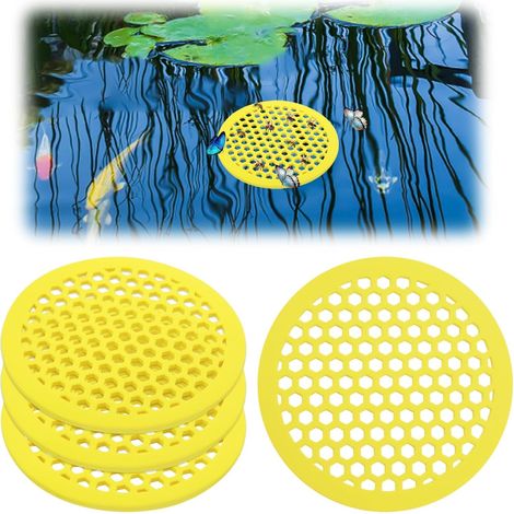 Lntyq Lot de 4 mangeoires à Abeilles Rondes, Station d'arrosage pour Abeilles, Tasses à Abeilles pour Jardin, mangeoires à Abeilles pour l'extérieur, Tasses à Abeilles pour Bain d'abeilles de Jardin