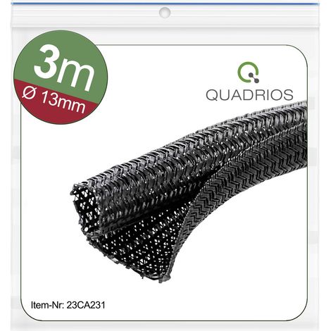 Quadrios 23CA231 23CA231 Geflechtschlauch Schwarz Polyester 13 bis 14 mm 3 m (1/5)