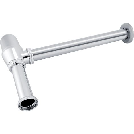 Bouchon de vidage rond en alliage de zinc chromé pour lavabo, siphon de tuyau pour salle de bain et cuisine, évacuation des eaux usées (1/5)