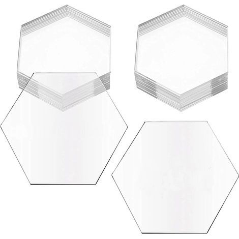 Set mit 40 Tischnummern aus transparentem Acryl – Blanko-Namenskarten – Platzkarten – DIY-Tischdekoration (sechseckig) (1/5)