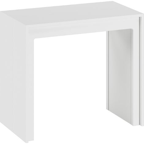 Nivara, Consolle allungabile in MDF Bianco (90cm X 42,5/302,5cm H. 78cm) Made in Italy Duzzle (1/5)