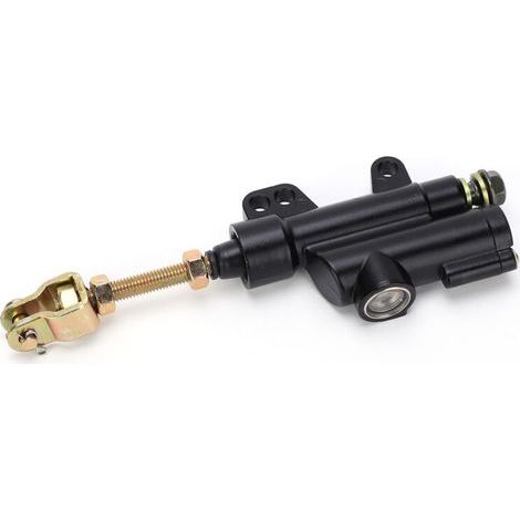 TIKATARER Hinterradbremspumpe, hydraulische Bremspumpe aus Aluminiumlegierung, Ersatzbremssystem für Motorräder, Quads und Geländemotorräder, mit Montagehalterung (schwarz). (1/5)