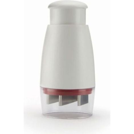Classic Hachoir Manuel, Plastique/acier inoxydable, Hachoir Légumes Facile à Nettoyer, Hachoir Coupe Oignons Slap Chop pour Noix, Ail, Salade et plus (1/4)