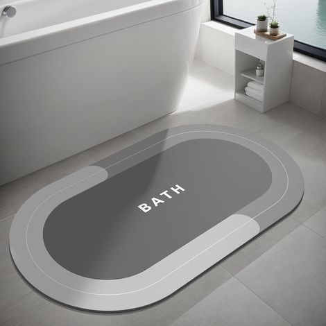 Alfombrilla fina de goma, de secado rápido, con capa absorbente, para suelo de baño.