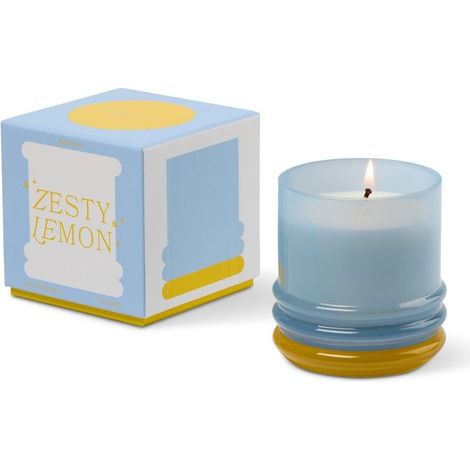 Candela in Vetro Stacked Zesty Lemon 198g Blu e Giallo Paddywax