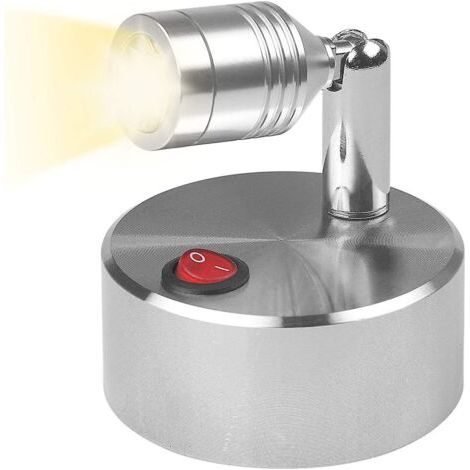Kabelloser LED-Strahler, batteriebetriebene LED-Wandleuchte, warmweißes Licht, Schrank mit Schwenkleuchten, Hauptschrank, Thekenbeleuchtung (Metall) [C Energy] (1/3)