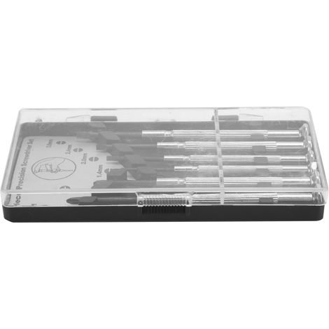 Kit de 6 tournevis de précision pour réparation lunettes, montres et appareils électroniques (Noir)