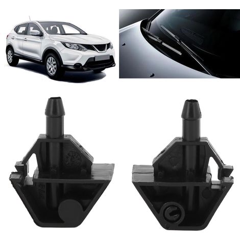 Paire de buses d'essuie-glace avant ABS noir 28932-JD000, résistantes, pour Nissan (1/5)