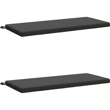 Coussins de banc 2 pièces SOEST 2 pc 100 % polyester Anthracite vidaXL