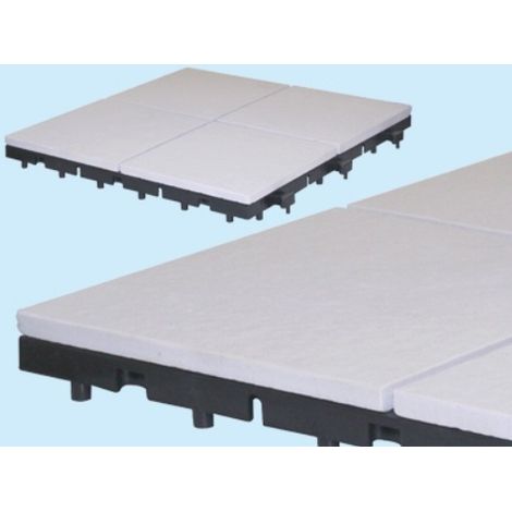 Pavimento Click-Clack Mattonelle Giardino 30X30Cm 4 Quadrotti Bianco Cf.9 Pezzi