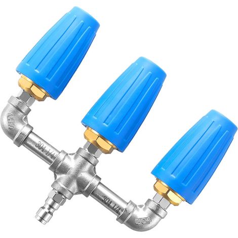 Limpiadora de alta presión giratoria de 360 grados con boquilla turbo 3 en 1, apertura de 2.0, 4000 PSI, con conector rápido de 1/4" -Crezuo