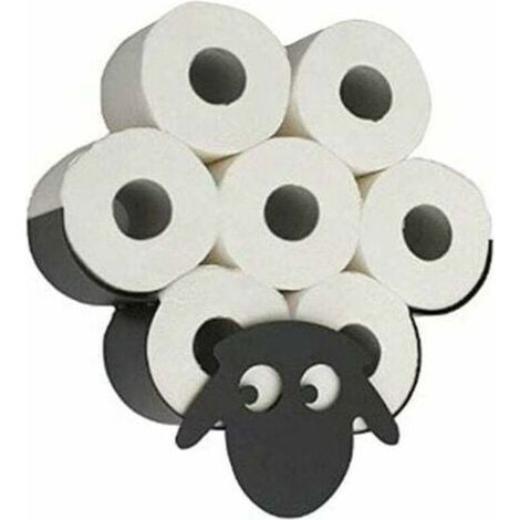 Porte-Rouleau de Papier Toilette Animal Porte-Papier Toilette Joli Animal Support Mural Chambre Porte-Rouleau de Toilette Cuisine Salle de Bain Accessoires mouton (1/4)
