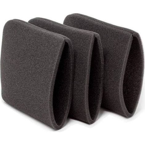 Lot de 3 Filtres à Eau - Mousse - pour Filtres Aspirateur Shopvac 90585 Coton
