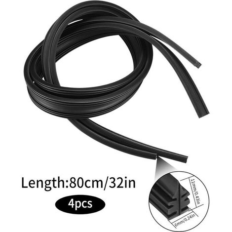 Lntyq 4 Pièces Lames d'Essuie-Glace de Rechange en Caoutchouc, 800mm Universelles Glace Bandes Essuie-Glaces, Caoutchouc de Remplacement, Balai d'Essuie-glace Recharges Bandes Caoutchou