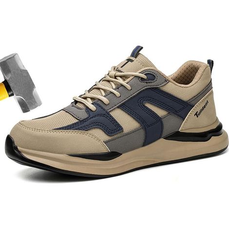 Sécurité au travail Anti-écrasement embout en acier Construction Anti-crevaison respirant Air léger Sneaker-40 (1/5)