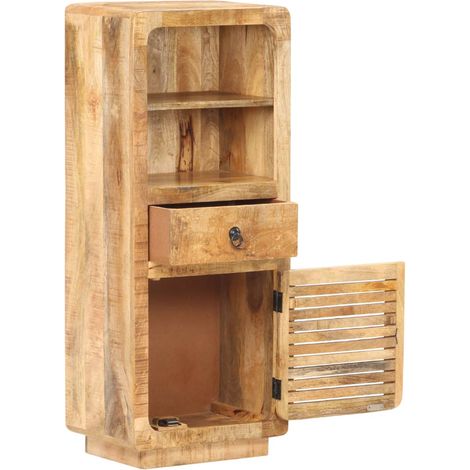 Buffet,Bahut,Meuble de Rangement 45x32x110 cm Bois de manguier brut CFW33002 (1/5)