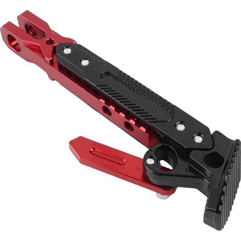 Béquille Latérale de Moto Réglable en Alliage d'aluminium, Cadre de Support Horizon avec Support de Pied, Béquille Latérale de Moto pour la stabilité B0503 Rouge (Rouge) (1/5)