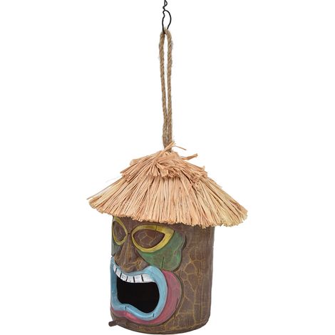 Nichoir et mangeoire à oiseaux en résine recouverts, fabriqués à la main, pour la décoration de la maison, du jardin, de la cour et du patio. (1/5)