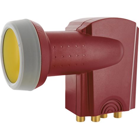 Digitales Quattro-LNB rauscharmer Signalumsetzer Ziegelrot 40 mm - Sun Protect (1/5)
