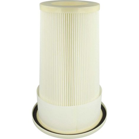 vhbw Faltenfilter Ersatz für Dustcontrol 42028 für Staubsauger - Patronenfilter, Weiß, Abwaschbar