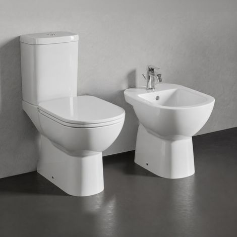 Set sanitari monoblocco con entrata laterale bidet e di sedile wc Gemma 2 Dolomite (1/5)