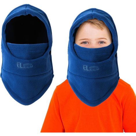 Kinder Sturmhaube Fleece warm winddicht 4-12 Jahre Königsblau (1/5)