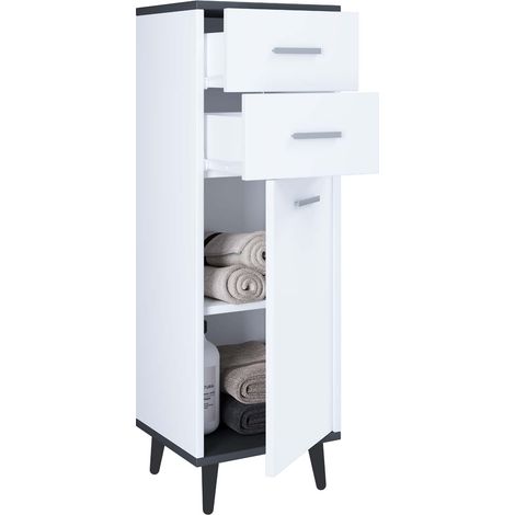 Armoire à disques meubles de salle de bain Landos 97x32x28 - VCM (1/4)