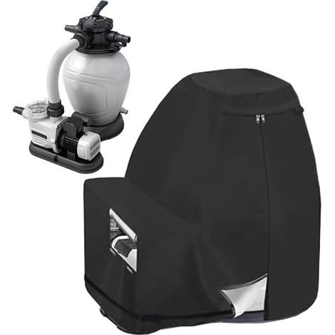 Schwimmbadpumpenabdeckung, Schwimmbadplane für Sandfilter, UV-beständiger und atmungsaktiver Schutz für Teich, Terrasse, Unterstand und Außenanlagen