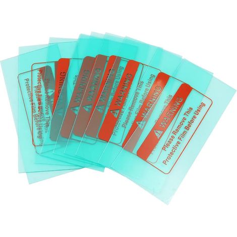 10pcs lentille de Casque de soudage Plaque de Protection Transparente lentille de Remplacement de Rechange pour souder la Feuille de Protection de la Couverture - 108X50mm (1/5)