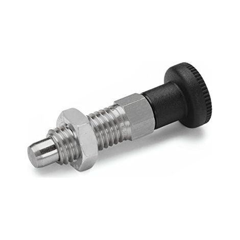 Ganter Normelemente GN 717-8-M12-BK-NI Lot de 2 boulons de verrouillage en acier inoxydable Argente (1/5)