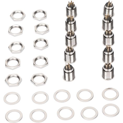 Connecteur XLR Mâle 5 Pôles en Métal avec Embase pour Microphone et Installation sur Panneau (1/5)