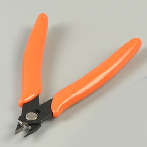 Orangefarbene Seitenschneiderzange, leicht, komfortabler Griff, Mini-Industriedrahtschneider, Präzisionswerkzeug (1/5)