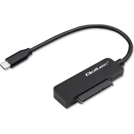 Qoltec SATA-Adapter  Adapter für 2,5"-SSDs/HDDs  USB-C  Superschnelle 5 Gbit/s  2 TB  19 cm (1/5)
