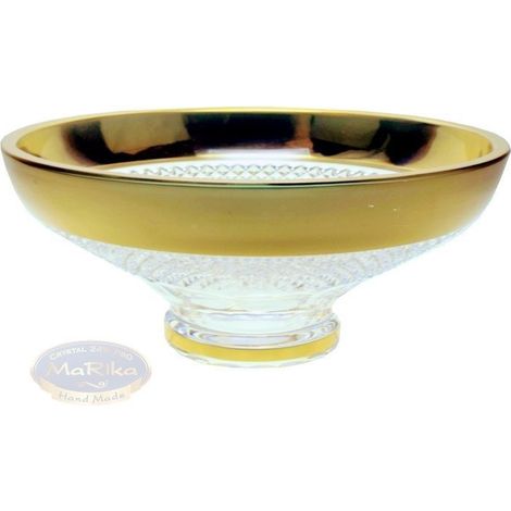 Bol de cristal de 15 cm, dorado (1/4)