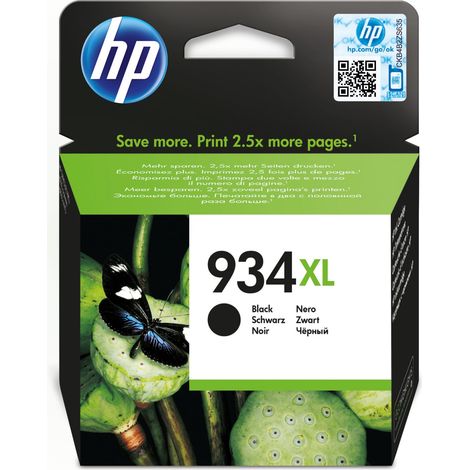 HP 934XL High Yield Black Original Ink Cartridge cartouche d'encre 1 pièce(s) Rendement élevé (XL) Noir (1/4)