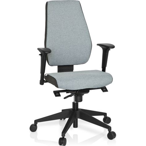 Bürostuhl / Drehstuhl PRO-TEC 500 Stoff dunkelgrau/hellgrau hjh OFFICE (1/5)