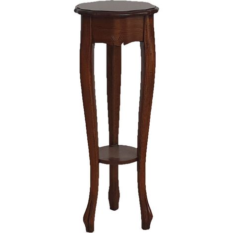 Tavolino Portavaso Sagomato in legno Noce Bassano