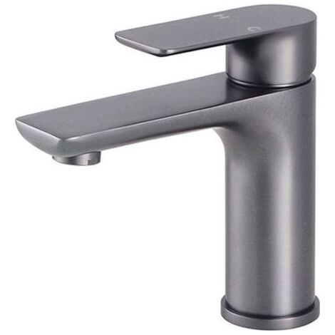 Robinet de salle de bain moderne, robinet d'évier au design élégant, cuisine, mitigeur en acier inoxydable, eau chaude et froide disponible, robinet en acier inoxydable gris-TONCHEAN (1/5)