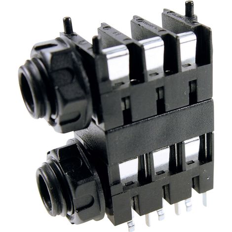 Cliff FCR1124 Klinken-Steckverbinder 6.35 mm Buchse, Einbau horizontal Polzahl: 3 Stereo Blau 1 St.