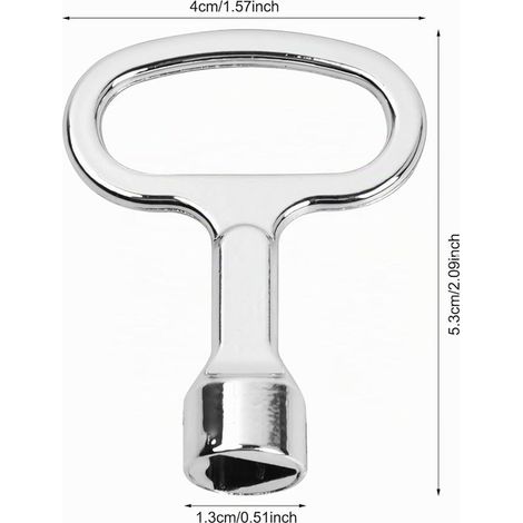 Electric Cabinet Key Triangular Key Triangular Wrench Metal Triangular Key Meter Box Key Suitable for Distribution Boxes, Electric Cabinets, Gas Meters (1/4)