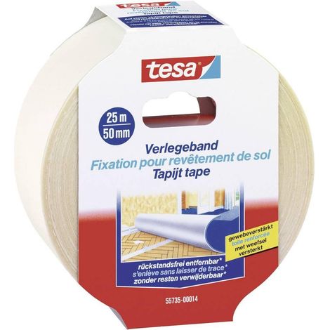 Tesa Cinta adhesiva transparente de doble cara 25m x 50mm