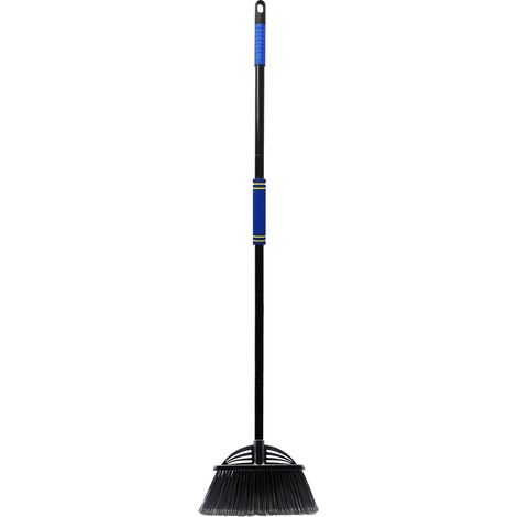 Balai télescopique à quatre sections avec manche long Pour extérieur/intérieur noir bleu (1/5)