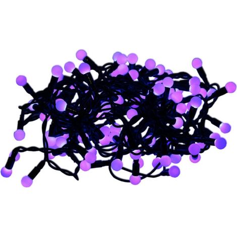 Luci natalizie viola per albero di Natale, 100 LED - Perle, Alimentazione a rete, lunghezza 8 m (1/5)