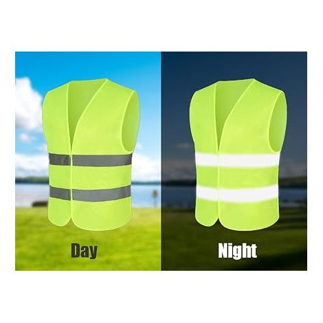 Gilet Réfléchissant pour Voiture, Gilet Reflechissant avec de Bandes Réfléchissantes, Gilet De Sécurité, pour Voiture, Chantier (1/3)