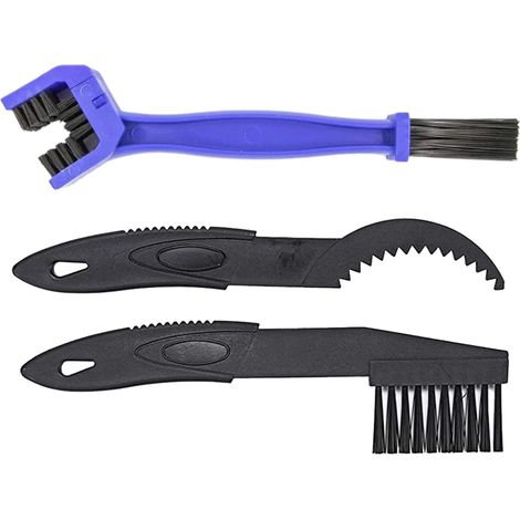 Sollbry Brosse Chaine Moto, Brosse Nettoyer Velo, Brosse de Nettoyage pour chaîne de Moto, Vélos Brosse Chaine, Vélo de Montagne et Brosse de Nettoyage pour Chaîne pour Scooter, Vélo, 3 Pièces (1/5)
